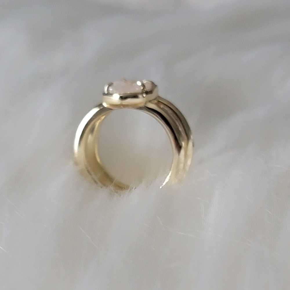 EUC! KS Elyse Gold Drusy Ring - Picture 6 of 7